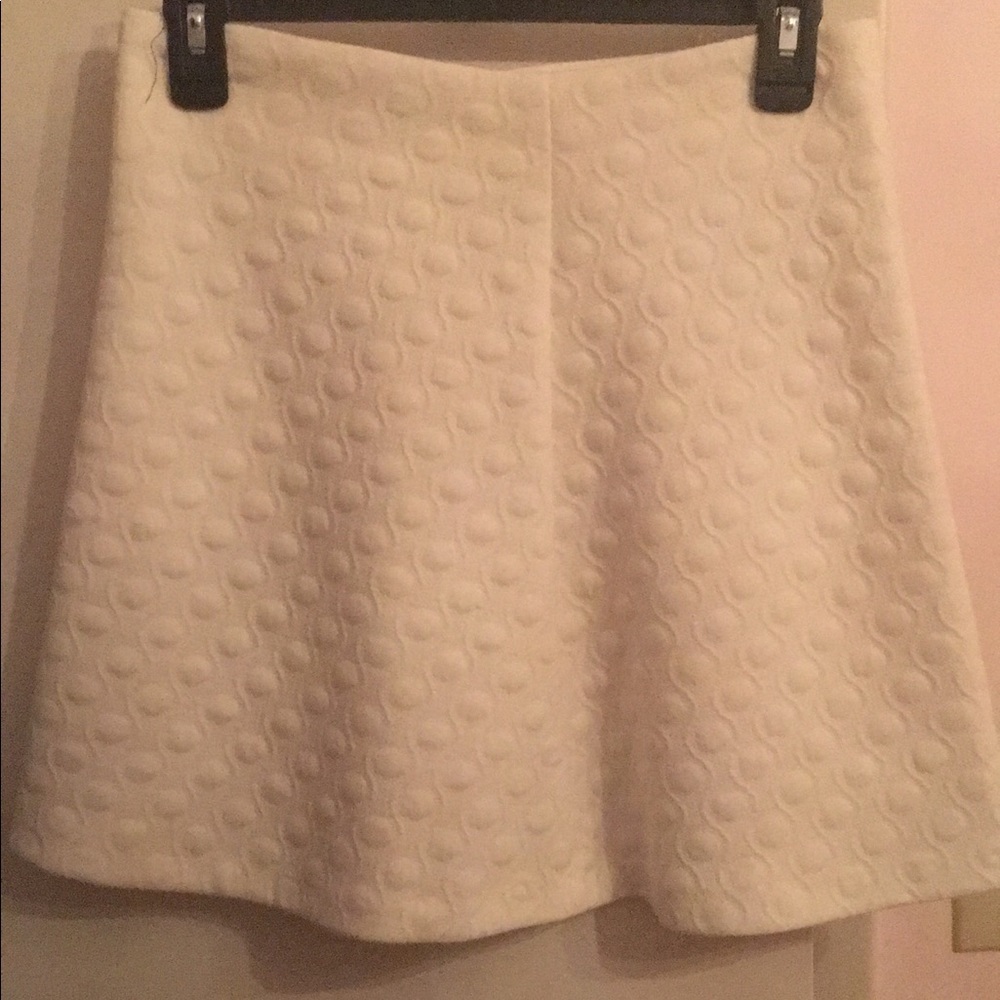 White mini skirt